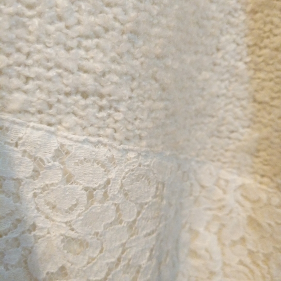 Chicos Jasmine Lace Trim Romantic Pullover Tunic Sweater Size 2 - Picture 14 of 16